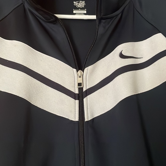 Excellent EUC Nike Polyester Track Jacket, Dark Navy, Men Sz L - Picture 3 of 4
